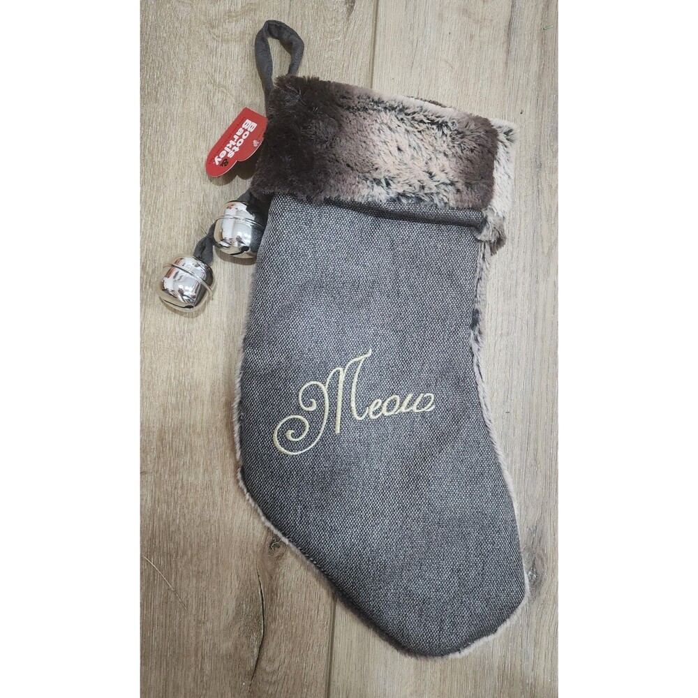 NWT 2013 Target Boots & Barkley MEOW Faux Fur Pet Cat Christmas Stocking